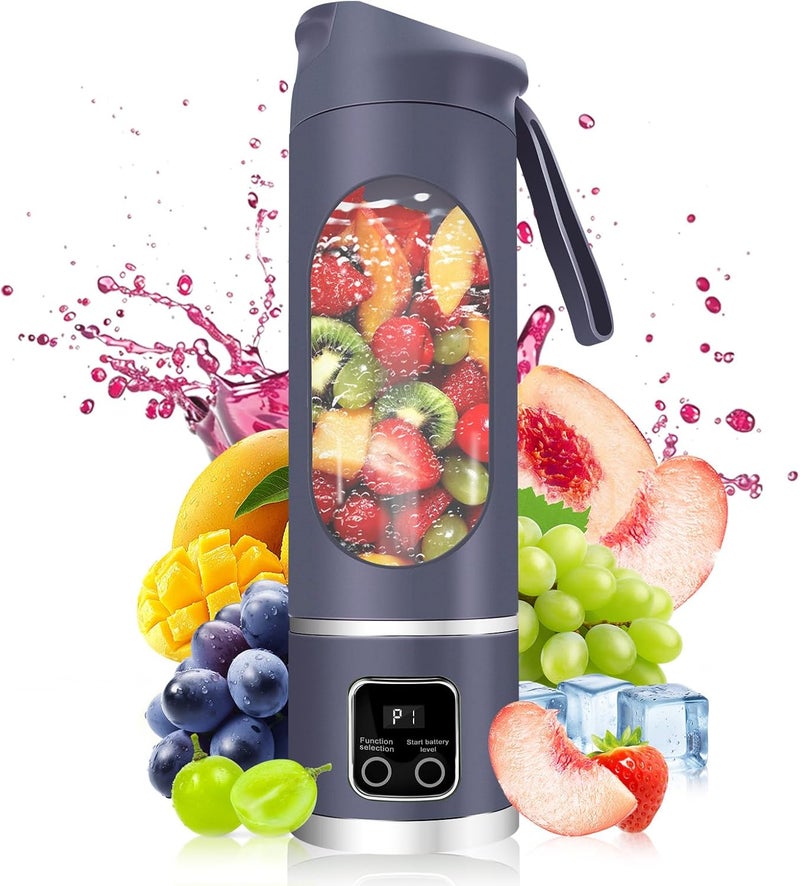 pakay Portable Blender Personal Electric USB，500ML Portable juicer Shakes and Smoothies Blender，Small Blenders，Mixing，Compact、Convenient and Versatile (Purple) - Image 1